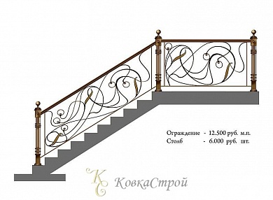Кованые перила №37 в Екатеринбурге фото
