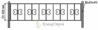 Кованая оградка №52 в Екатеринбурге фото
