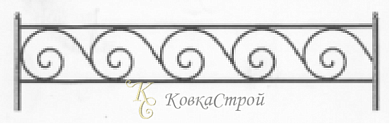 Кованая оградка №93 в Екатеринбурге фото
