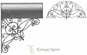 Кованый козырек №13 в Екатеринбурге фото

