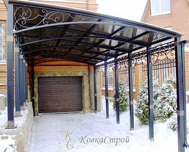 Навес для автомобиля №54 в Екатеринбурге фото