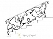 Кованые перила №42 в Екатеринбурге фото
